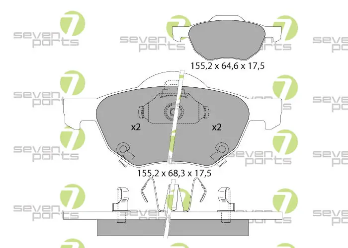 7 SEVEN PARTS fékbetétkészlet, tárcsafék - SVP24200 - TothCarparts