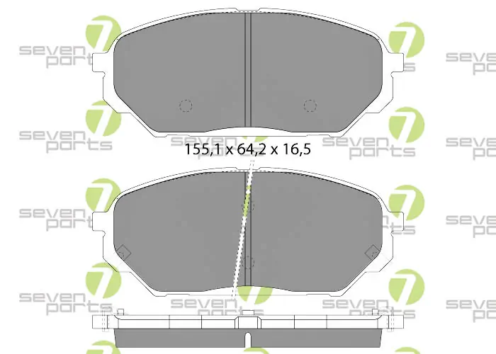 7 SEVEN PARTS fékbetétkészlet, tárcsafék - SVP28580 - TothCarparts