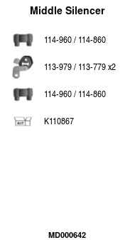 FA1 középső hangtompító - MD000642 - TothCarparts