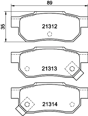 MINTEX fékbetétkészlet, tárcsafék - MDB1411 - TothCarparts