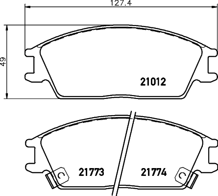 MINTEX fékbetétkészlet, tárcsafék - MDB1507 - TothCarparts