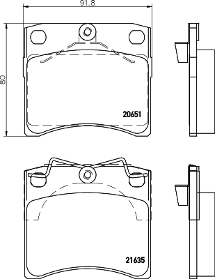 MINTEX fékbetétkészlet, tárcsafék - MDB1822 - TothCarparts