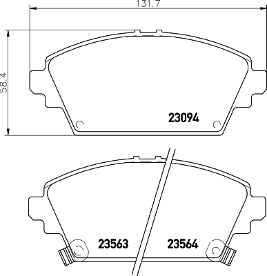 MINTEX fékbetétkészlet, tárcsafék - MDB1989 - TothCarparts