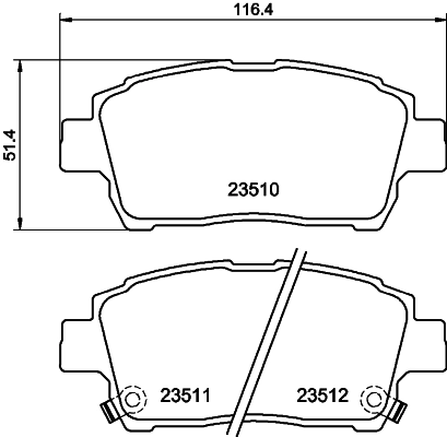 MINTEX fékbetétkészlet, tárcsafék - MDB2029 - TothCarparts