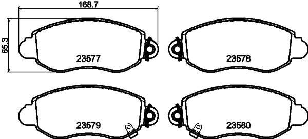MINTEX fékbetétkészlet, tárcsafék - MDB2061 - TothCarparts