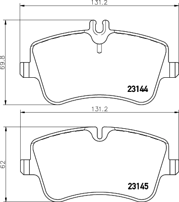 MINTEX fékbetétkészlet, tárcsafék - MDB2070 - TothCarparts