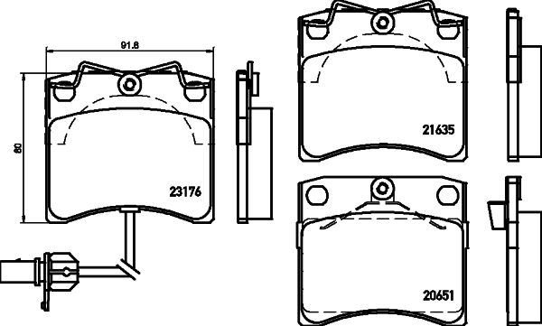 MINTEX fékbetétkészlet, tárcsafék - MDB2095 - TothCarparts