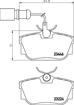 MINTEX fékbetétkészlet, tárcsafék - MDB2096 - TothCarparts
