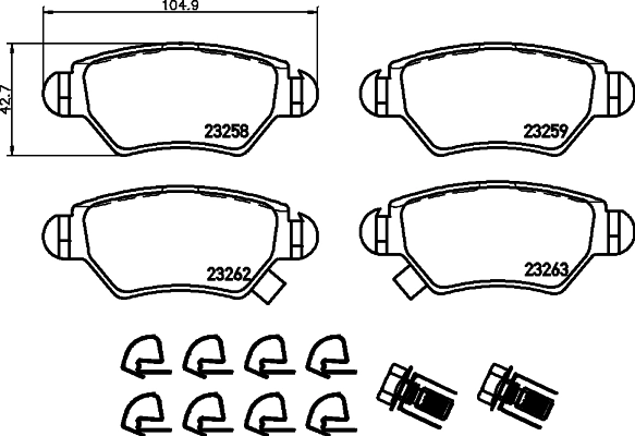 MINTEX fékbetétkészlet, tárcsafék - MDB2130 - TothCarparts