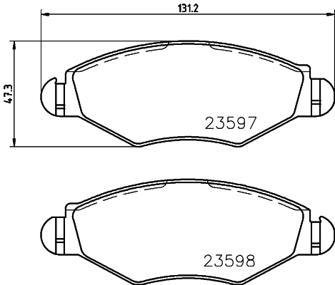 MINTEX fékbetétkészlet, tárcsafék - MDB2131 - TothCarparts