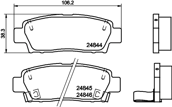 MINTEX fékbetétkészlet, tárcsafék - MDB2165 - TothCarparts