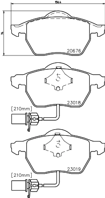 MINTEX fékbetétkészlet, tárcsafék - MDB2231 - TothCarparts