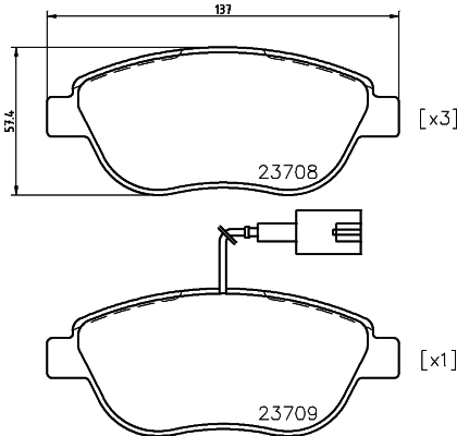 MINTEX fékbetétkészlet, tárcsafék - MDB2240 - TothCarparts