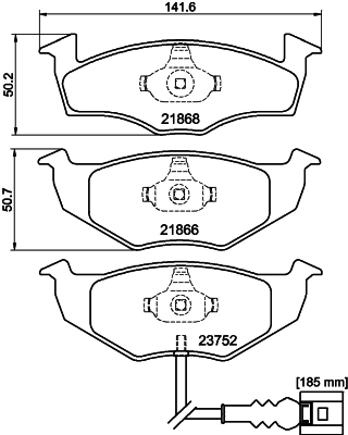 MINTEX fékbetétkészlet, tárcsafék - MDB2278 - TothCarparts