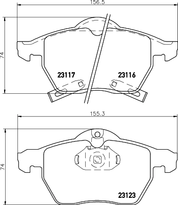 MINTEX fékbetétkészlet, tárcsafék - MDB2317 - TothCarparts