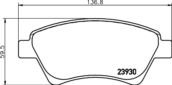 MINTEX fékbetétkészlet, tárcsafék - MDB2327 - TothCarparts