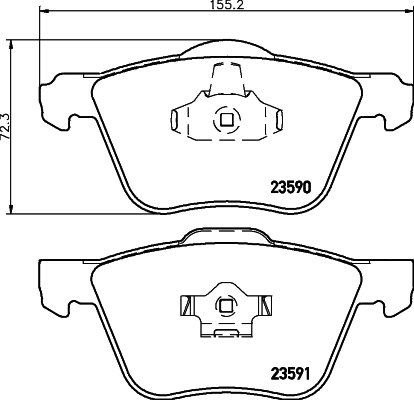 MINTEX fékbetétkészlet, tárcsafék - MDB2543 - TothCarparts