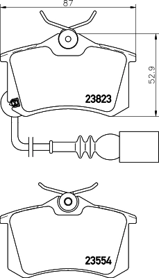 MINTEX fékbetétkészlet, tárcsafék - MDB2566 - TothCarparts
