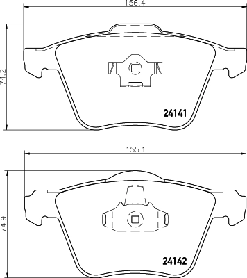 MINTEX fékbetétkészlet, tárcsafék - MDB2576 - TothCarparts