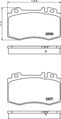 MINTEX fékbetétkészlet, tárcsafék - MDB2598 - TothCarparts