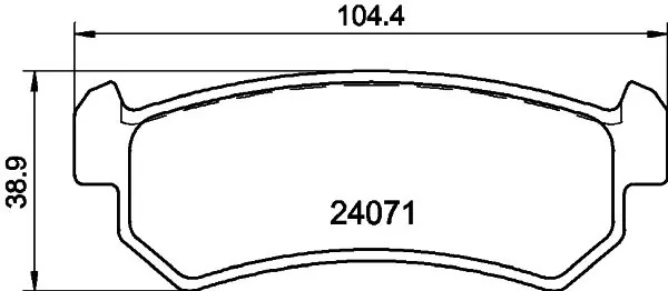 MINTEX fékbetétkészlet, tárcsafék - MDB2611 - TothCarparts