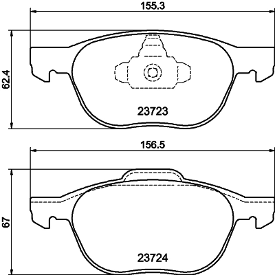 MINTEX fékbetétkészlet, tárcsafék - MDB2634 - TothCarparts