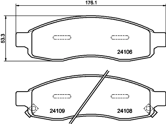 MINTEX fékbetétkészlet, tárcsafék - MDB2650 - TothCarparts