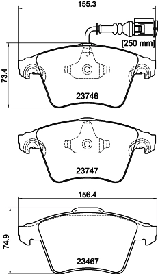 MINTEX fékbetétkészlet, tárcsafék - MDB2664 - TothCarparts