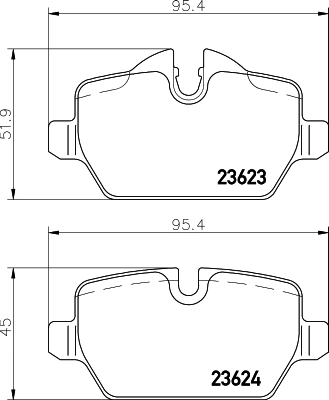 MINTEX fékbetétkészlet, tárcsafék - MDB2681 - TothCarparts