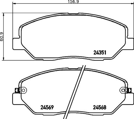 MINTEX fékbetétkészlet, tárcsafék - MDB2777 - TothCarparts