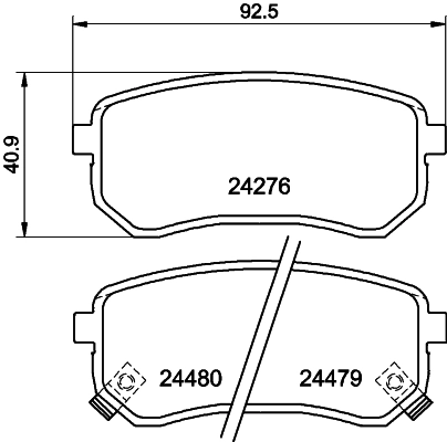 MINTEX fékbetétkészlet, tárcsafék - MDB2799 - TothCarparts
