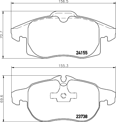MINTEX fékbetétkészlet, tárcsafék - MDB2837 - TothCarparts