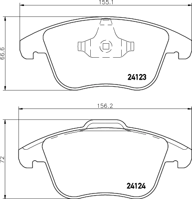 MINTEX fékbetétkészlet, tárcsafék - MDB2860 - TothCarparts