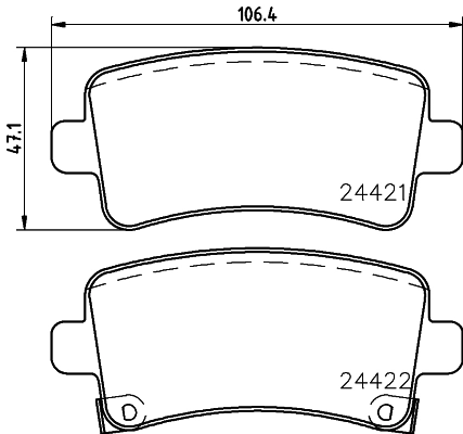 MINTEX fékbetétkészlet, tárcsafék - MDB2867 - TothCarparts