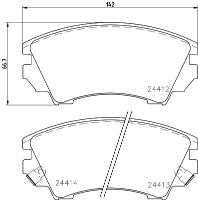 MINTEX fékbetétkészlet, tárcsafék - MDB2869 - TothCarparts