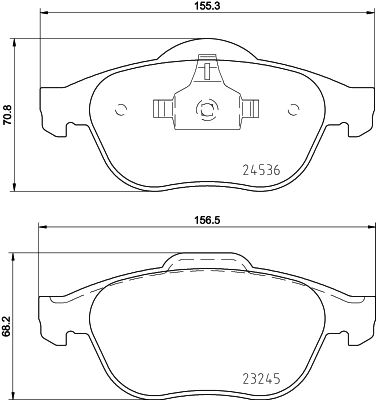 MINTEX fékbetétkészlet, tárcsafék - MDB2884 - TothCarparts