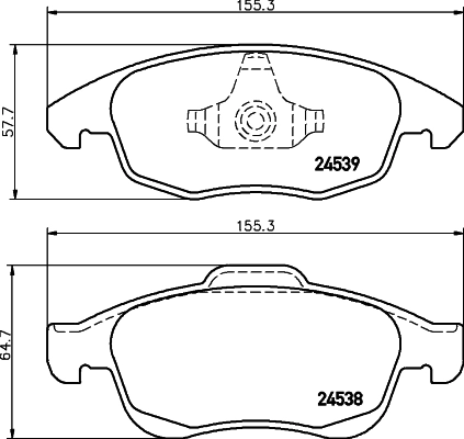 MINTEX fékbetétkészlet, tárcsafék - MDB2890 - TothCarparts
