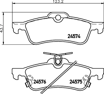 MINTEX fékbetétkészlet, tárcsafék - MDB2914 - TothCarparts