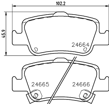 MINTEX fékbetétkészlet, tárcsafék - MDB2924 - TothCarparts