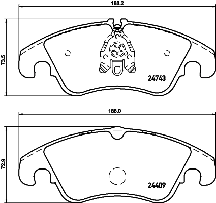 MINTEX fékbetétkészlet, tárcsafék - MDB2934 - TothCarparts