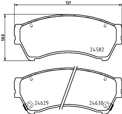 MINTEX fékbetétkészlet, tárcsafék - MDB2935 - TothCarparts