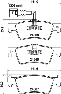 MINTEX fékbetétkészlet, tárcsafék - MDB2958 - TothCarparts