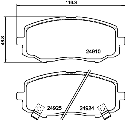 MINTEX fékbetétkészlet, tárcsafék - MDB3055 - TothCarparts