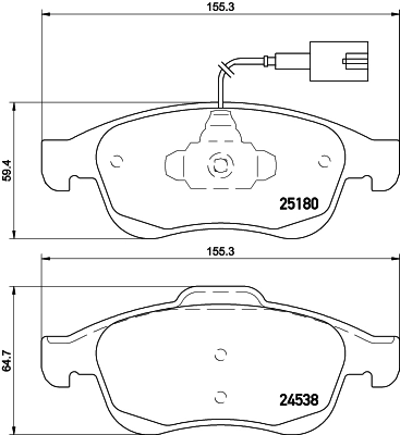 MINTEX fékbetétkészlet, tárcsafék - MDB3120 - TothCarparts