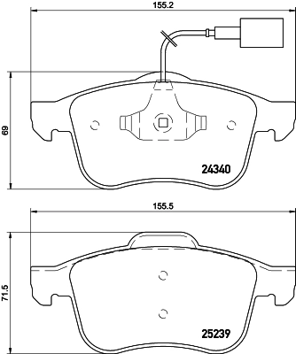 MINTEX fékbetétkészlet, tárcsafék - MDB3121 - TothCarparts