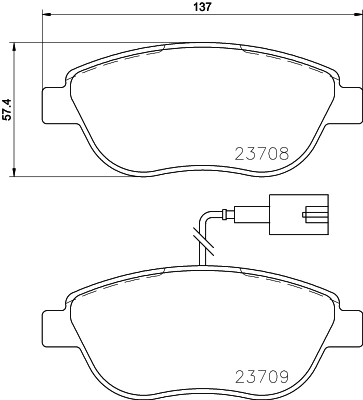 MINTEX fékbetétkészlet, tárcsafék - MDB3155 - TothCarparts