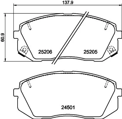 MINTEX fékbetétkészlet, tárcsafék - MDB3166 - TothCarparts