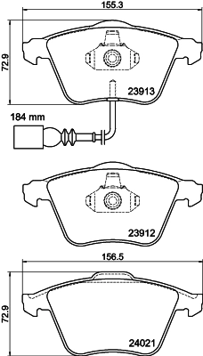 MINTEX fékbetétkészlet, tárcsafék - MDB3183 - TothCarparts