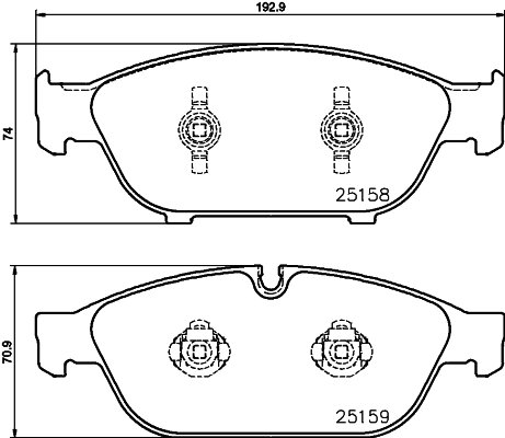 MINTEX fékbetétkészlet, tárcsafék - MDB3192 - TothCarparts