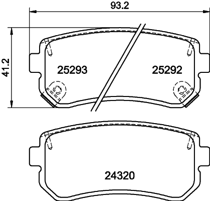 MINTEX fékbetétkészlet, tárcsafék - MDB3232 - TothCarparts